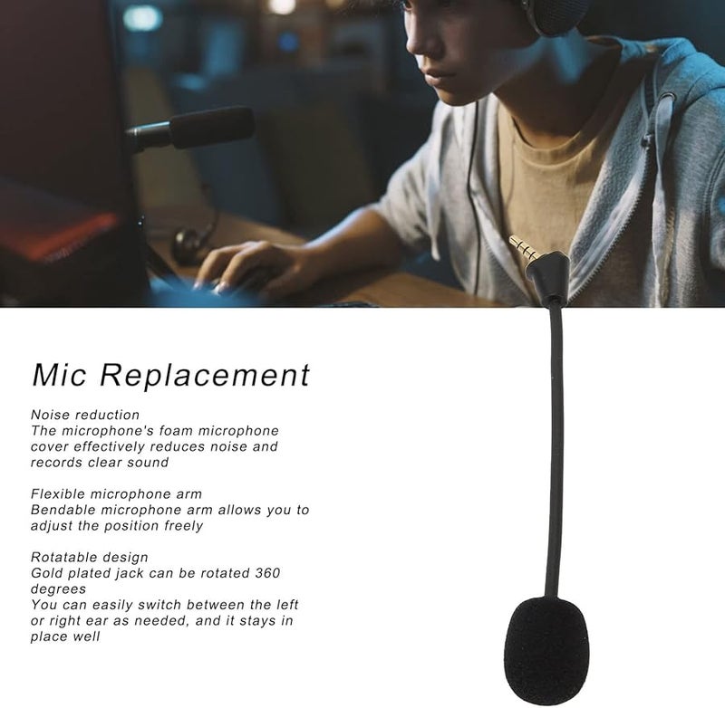 HyperX Cloud II Wireless Detachable Microphone with Gold Plated Plug Clear Sound Recording - Image 2